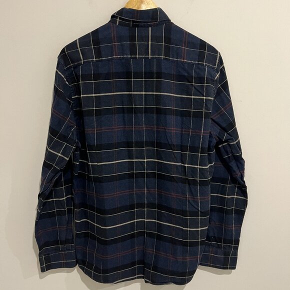 Barbour multicolor plaid flannel button-down casual dress shirt size MEDIUM M - Picture 3 of 3